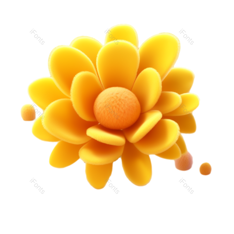 黄色花朵图片,花朵元素,卡通花朵PNG,免抠素材
